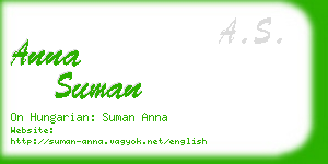 anna suman business card